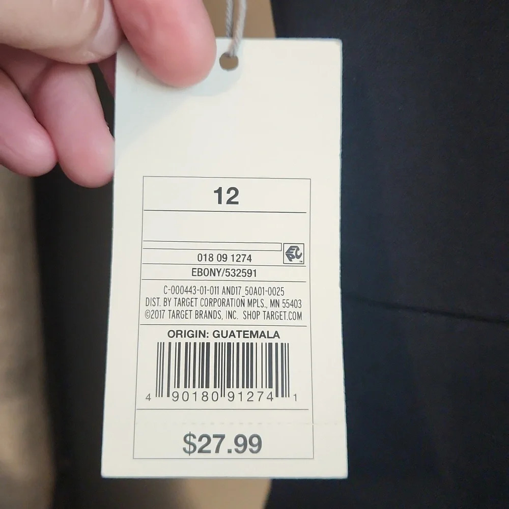 NWT A New Day Shift Dress | Size 12 | Black with zipper in the back - Picture 5 of 9